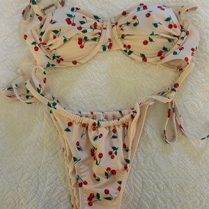 Wild Fable Pink Cherry Bikini Set